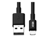 EATON TRIPPLITE USB-A to Lightning Sync/Charge Cable MFi Certified - Black M/M USB 2.0 10 in. 0.3m