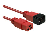 LINDY 1m IEC C19 to C20 Extension Cable Red