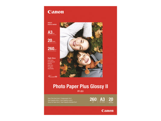 CANON PP-201 plus photo papier 260g/m2 A3 20 feuilles pack de 1