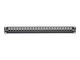 EATON TRIPPLITE 24-Port 1U Rack-Mount STP Shielded Cat6a Feedthrough Patch Panel RJ45 Ethernet TAA