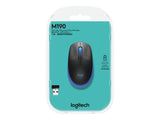 LOGITECH M190 Mouse optical 3 buttons wireless USB wireless receiver blue