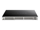 D-LINK 52-Port Smart Managed PoE+ Gigabit Stack Switch 4x 10G dlink green 3.0 48x 10/100/1000Mbit/s TP RJ-45 PoE Port 802.3at