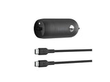 BELKIN 30W USB PD Car Charger With PPS W/PVC C-C 1M BLK