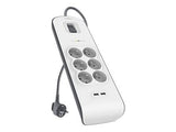 BELKIN Multiprise/Parafoudre 6 Prises 2 Ports USB