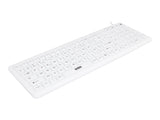 URBAN FACTORY USB wired keyboard ABS silicone White Antimicrobial treatment QWERTY