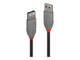 LINDY 0.5m USB 2.0 Type A Cable Anthra Line USB Type A Male to Male