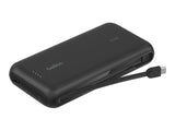 BELKIN 20k PD30w Integrated USB-C Cable Power Bank Black