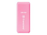 TRANSCEND TS-RDF5R Transcend card reader USB 3.1 Gen 1 SD/microSD pink