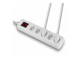 LINDY Mains 5 way gang socket Swiss with on/off Switch 2300W with overvoltage protection