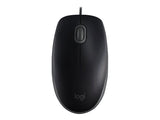 LOGITECH B110 Silent Mouse right and left-handed optical 3 buttons wired USB
