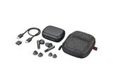 HP Poly Voyager Free 60 UC Carbon Black Earbuds +BT700 USB-C Adapter +Basic Charge Case