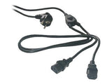 MCL Cordon secteur double 2 x IEC femelle-3m