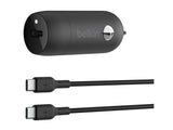 BELKIN 30W USB PD Car Charger With PPS W/PVC C-C 1M BLK