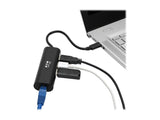 EATON TRIPPLITE 3-Port USB-C Hub with LAN Port USB-C to 3x USB-A Ports and Gbe USB 3.0 Black