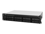 SYNOLOGY RS1221+ 8-Bay NAS-Rackmount AMD Ryzen V1500B 4-core 2.2GHz 4Go DDR4 up to 32Go RJ-45 4x1GbE 2xUSB 3.2 1xeSATA