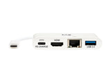 EATON TRIPPLITE USB-C Multiport Adapter - 4K HDMI USB-A Port GbE 60W PD Charging HDCP White