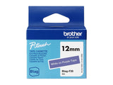 BROTHER 12MM White on Purple BTAGF35 Ribbon