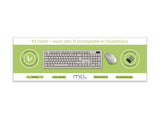 MCL kit clavier + souris sans fil rechargeable bioplastique