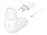 BELKIN BOOSTCHARGE Qi2 15w Magnetic 2in1 Stand White