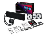ASUS ROG Strix LC III ARGB LCD all-in-one CPU liquid cooler with 2.1 IPS LCD Aseteks new Gen7 v2 pump and premium ROG ARGB fans