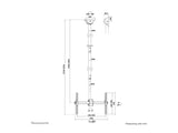 NEOMOUNTS CL35-440BL16XL Support de plafond pour écran de 37-70p - h 250-300 cm