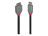 LINDY 3m USB 3.2 Type C to Micro-B Cable Anthra Line
