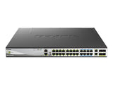 D-LINK Switch L3 Light 24ports Multigigabit PoE 16x 100M/1/2 5G PoE+ 8x 100M/1/2 5/5G PoE++ 60W & 2ports 100M/1/2,5/5/10GBASE-T