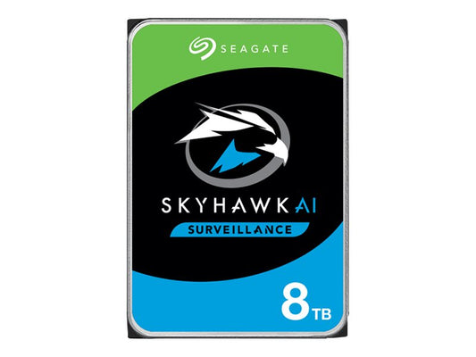 SEAGATE Surveillance AI Skyhawk 8To HDD SATA 6Gb/s 256Mo cache 8.9cm 3.5p