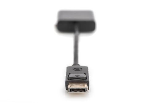 DIGITUS Câble d'adaptateur DisplayPort - DVI - 0,15 m - DisplayPort - DVI-I - Mâle - Femelle - Nickel