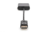 DIGITUS Câble d'adaptateur DisplayPort - DVI - 0,15 m - DisplayPort - DVI-I - Mâle - Femelle - Nickel