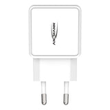 CHARGEUR SECTEUR 1 PORT USB Type-A QC + 1 PORT USB Type-C PD BLANC