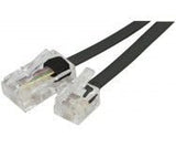 Cordon téléphonique RJ11 / RJ45 noir - 5 m