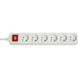 LINDY 6 way Mains Gang Socket with switch FR France