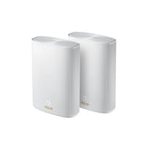 ASUS ZenWiFi AX Hybrid XP4 Mesh AX1800 Dual Band WiFi 6 with AV1300 HomePlug AV2 MIMO White 2-pack