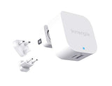 INNERGIE 45H Adaptateur secteur compact 45W - USB-C - 2 Ports Embouts de voyage UE.UK et US inclus