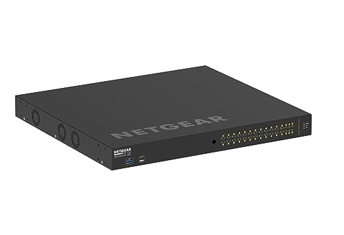 NETGEAR M4250-26G4XF-PoE+ Géré L2/L3 Gigabit Ethernet (10/100/1000) Connexion Ethernet, supportant l'alimentation via ce port (PoE) 1U Noir