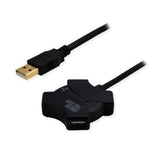 MCL USB 2.0 active/4 fem extension cable 10m