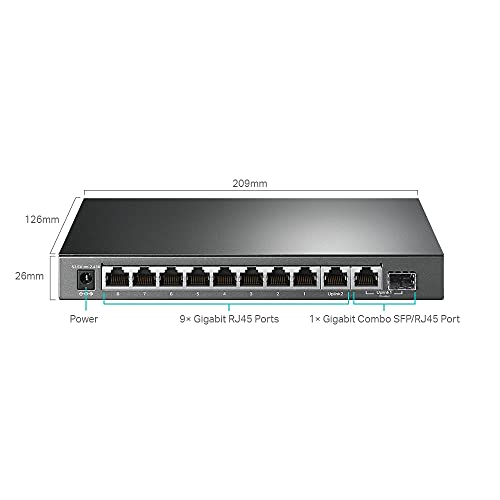 TP-Link TL-SG1210MPE Switch 10 ports Gigabit Etendu dont 8 PoE+123W & 1 port SFP