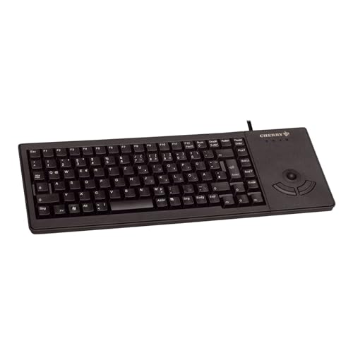 CHERRY Clavier miniature + trackball EU USB noir