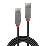 LINDY 2m USB 2.0 Type A Cable Anthra Line USB Type A Male to Male
