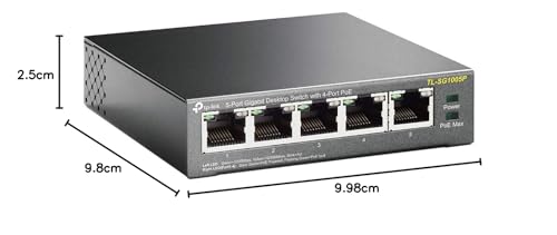 TP-Link TL-SG1005P commutateur réseau Non-géré Gigabit Ethernet (10/100/1000) Connexion Ethernet, supportant l'alimentation via ce port (PoE) Noir