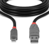 LINDY Câble USB 2.0 type A vers Micro-B Anthra Line 2m