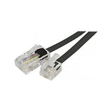 Cordon téléphonique RJ11 / RJ45 noir - 2 m