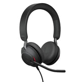 Jabra Evolve2 40, MS Stereo Casque Avec fil Arceau Bureau/Centre d'appels USB Type-A Bluetooth Noir