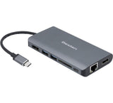 DEXLAN Dock USB Type-C HDMI+DP 4K-LAN-HUB+SD2.0+Charg.PD3.0