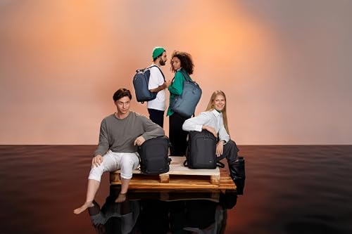 Sac à dos pro 15,6" passant valise Polyester ECO enduit noir