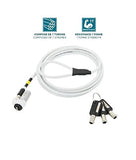 MOBILIS Câble de sécurité Tête Fine avec Verrou à Clé pour Encoche Nano