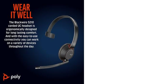 POLY Blackwire C5210 casque MS USB-C/A+Jack - 1 écouteur