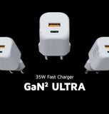 XTORM Chargeur mural écologique XEC035 35 W 2 ports USB-A USB-C PD certifié GRS