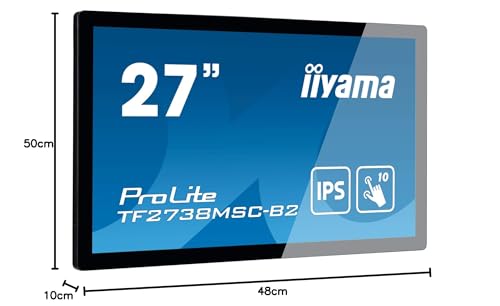 Iiyama ProLite TF2738MSC-B2 - 68,6 cm (27") - 1920 x 1080 pixels - Full HD - LED - 5 ms - Noir
